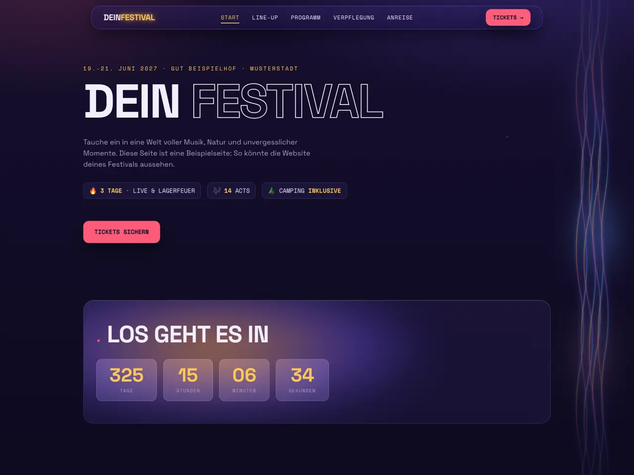 Vorschau: Festival-Website